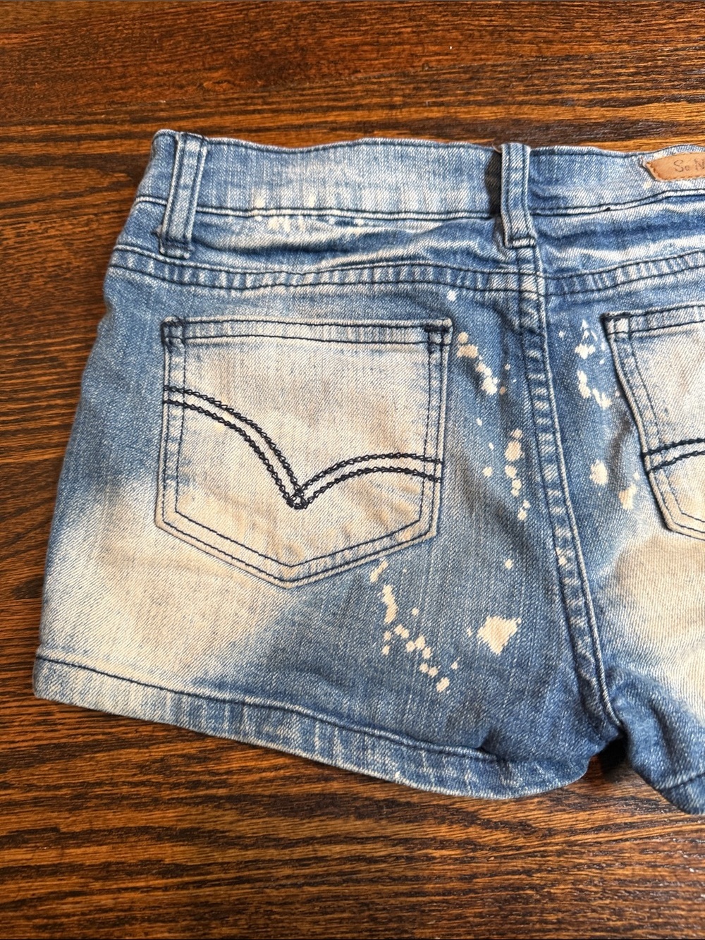 Distressed Light Blue Denim girls youth Shorts - Picture 9 of 9
